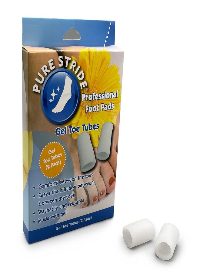 Pure Stride Gel Toe Tubes, Professional Foot Pads - Cushion Protectors for Hammer Toes, Bunions, Corn, Blisters - Toe Separator Cushions, 2 Pads (Small) - Image 1