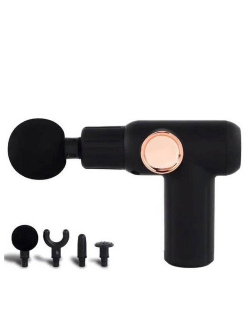 Generic Smart Fascia Massager , 4 Massage Head , 6 Stage Vibration Speed Regulation , Single Key Press Switch , USB Charging Type-C , 20W - Black  - Image 1