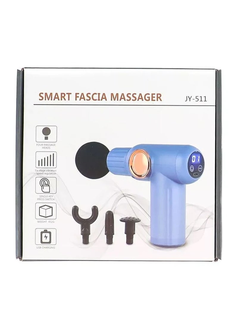 Generic Smart Fascia Massager , 4 Massage Head , 6 Stage Vibration Speed Regulation , Single Key Press Switch , USB Charging Type-C , 20W - Black  - Image 2
