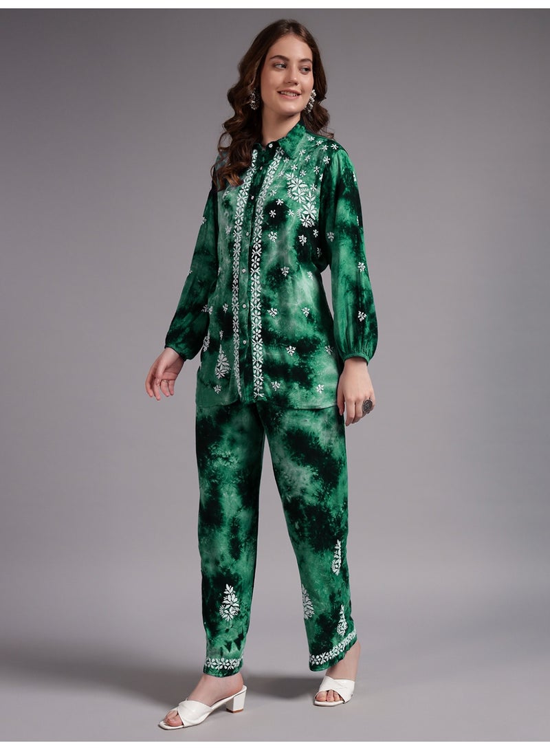 Alaya Women Hand Embroidered Chikankari Rayon Co-ord Set-AL4093KS - Image 5