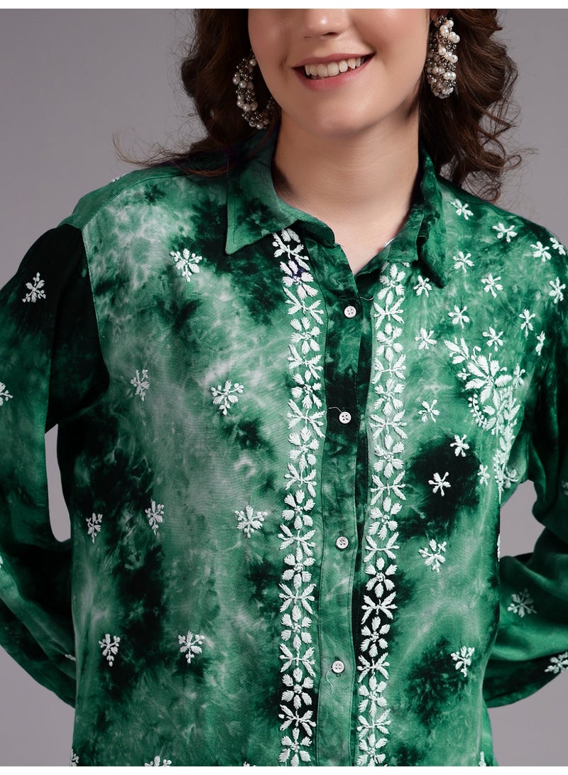 Alaya Women Hand Embroidered Chikankari Rayon Co-ord Set-AL4093KS - Image 4