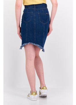 ONLY Women Denim Belted Mini Skirt, Blue  - Image 4