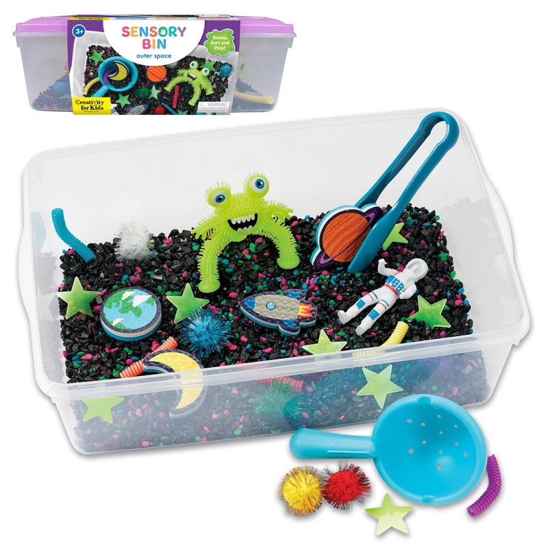 Creativity for Kids Sensory Bin: Outer Space Toys - Preschool and Toddler Sensory Toys, Kids Gifts for Boys and Girls (Ages 3+) - Image 1