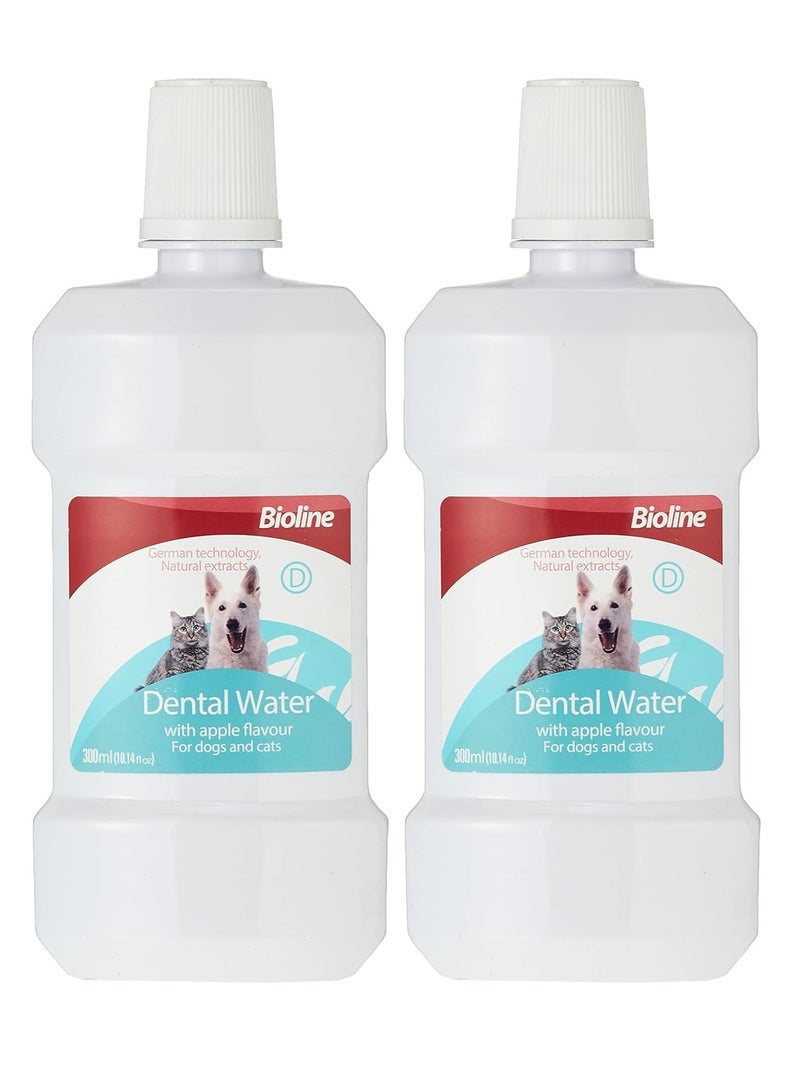 Bioline Dental Water For Freshness Dog Breath 2X300ml - Image 1