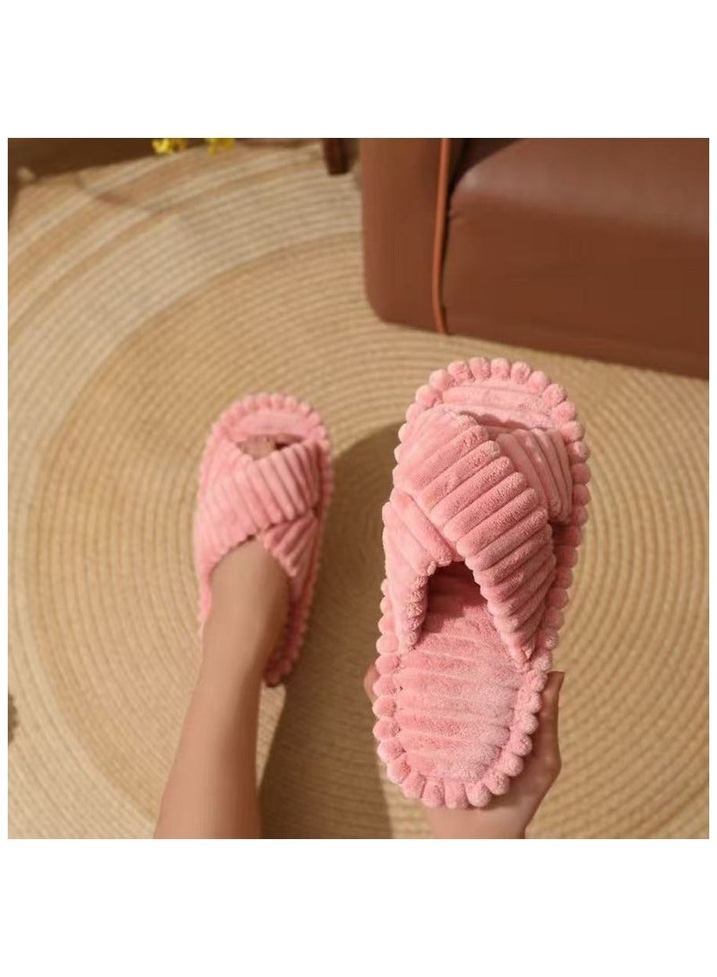 Women House Bedroom Slippers Women Indoor And Outdoor Slides Winter Slippers For Ladies - Image 1