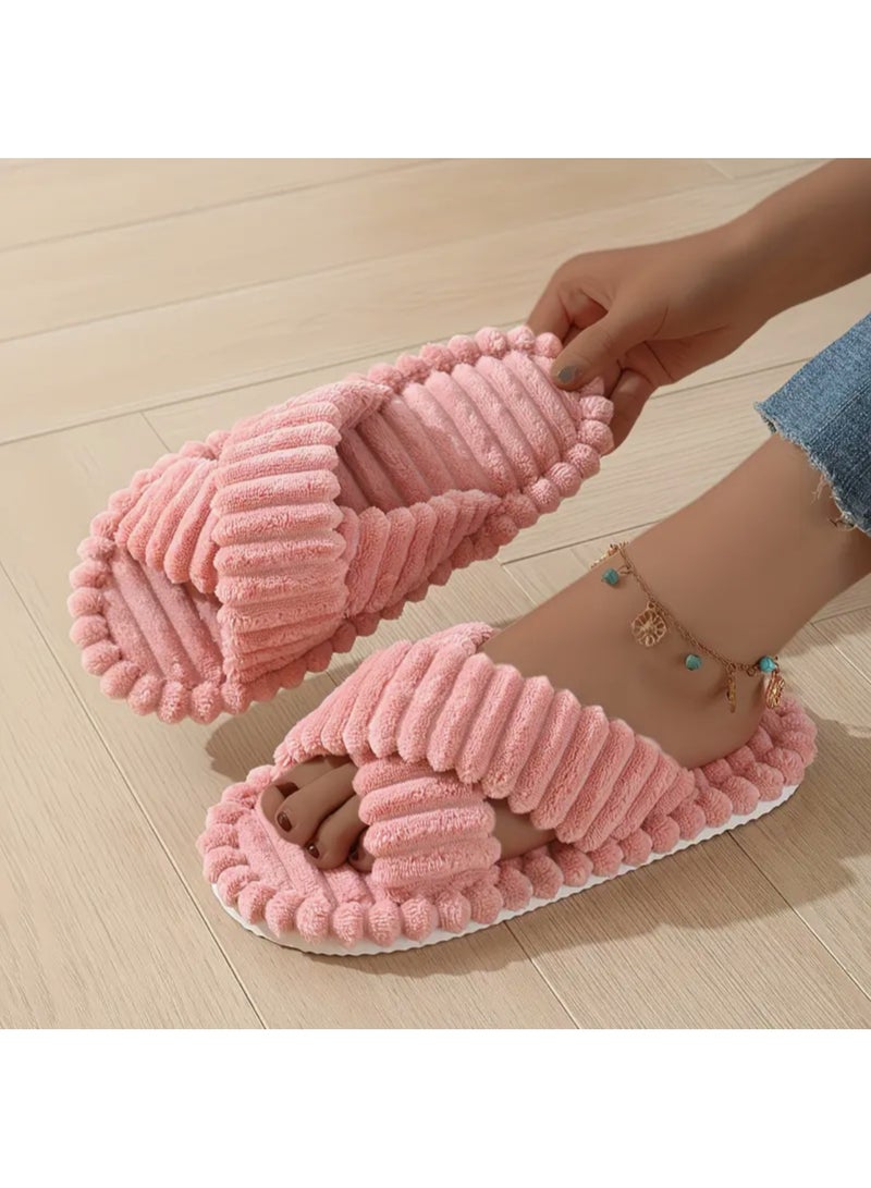 Women House Bedroom Slippers Women Indoor And Outdoor Slides Winter Slippers For Ladies - Image 2
