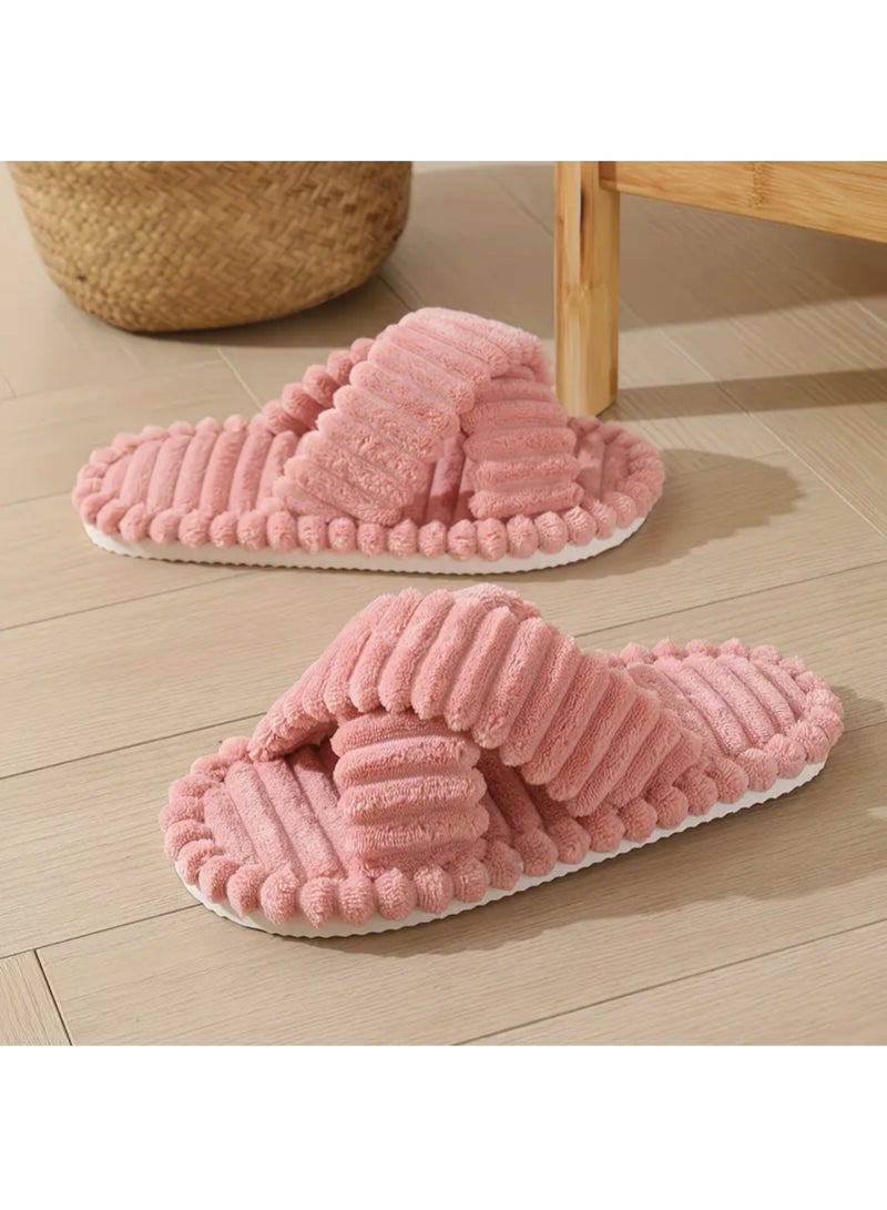 Women House Bedroom Slippers Women Indoor And Outdoor Slides Winter Slippers For Ladies - Image 3