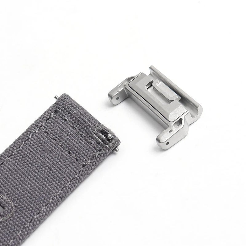 Bluejw Canvas Watch Strap Compatible with Garmin Fenix 6X Pro 5X, Breathable Quick Release Replacement Band - Image 5