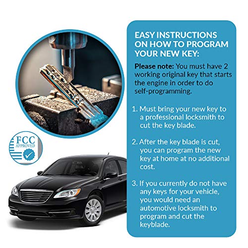 Keyless2Go Replacement for Keyless Entry Remote Car Key Vehicles That Use 5 Button OHT692427AA - 2 Pack - Image 5