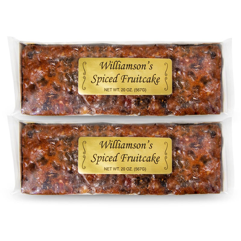 كيكة الفواكه المتبلة من ويليامسون، كعكة فواكه، مصنوعة حديثًا، وجبة خفيفة فاخرة، هدية غذائية مع فواكه ومكسرات ممتازة (20 أونصة، عبوة من 2)  - Image 1