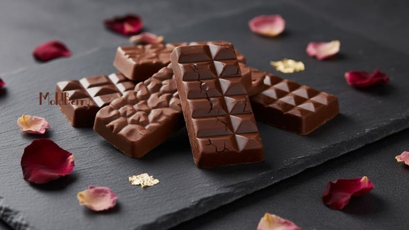 MoldBerry Silicone Chocolate Bar Mold 12 Cavity | Break Apart Dubai Chocolate & Waffle Bar Mould | Non-Stick Candy Mold | Pack 1 - Image 3