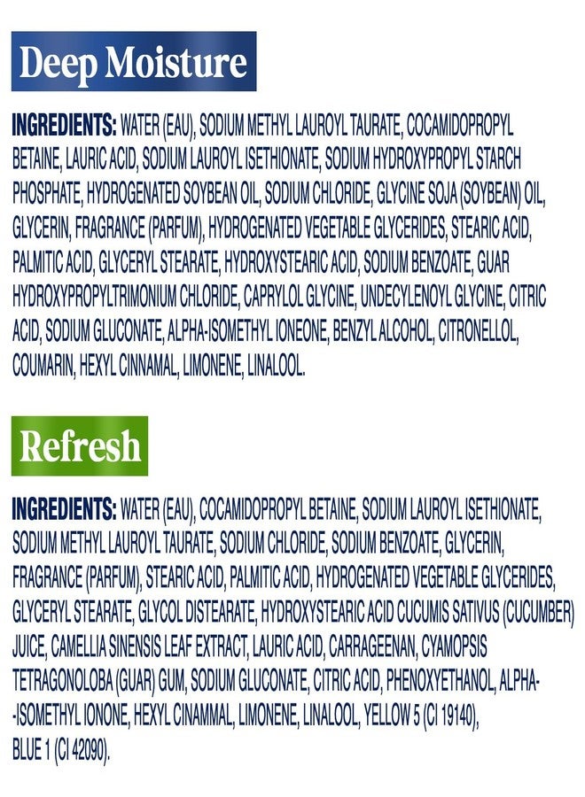 Dove Body Wash Travel Size Variety 6-Pack - Refresh Cucumber & Green Tea + Deep Moisture, 24H Renewing Moisture for Soft Skin, 3 Oz Ea - Image 3