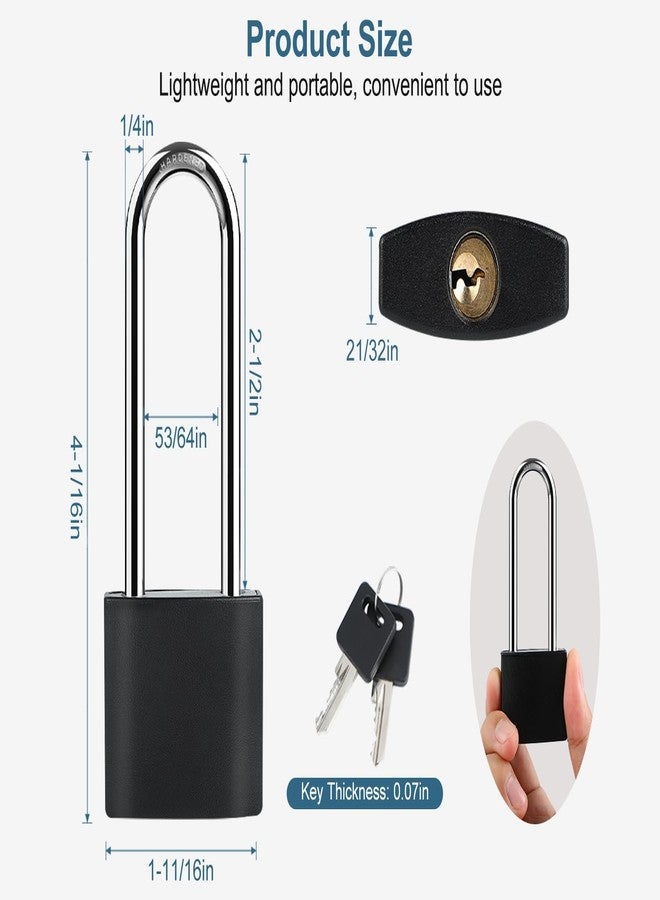 DELSWIN Covered Aluminum Lock, 2-1/2 Inch Long Shackle Locker Lock with 2 Keys, Weatherproof Padlock for School Gym Locker, Toolbox, Gate, Fence, Shed (1 Pack) - Image 2