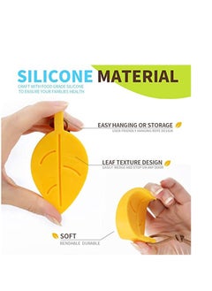KASTWAVE 4Pcs Door Stopper Wedge Finger Protector, Silicone Door Stops, Cute Colorful Cartoon Leaf Style Secure Flexible Decorative Finger Protector, for Home and Office  - Image 2