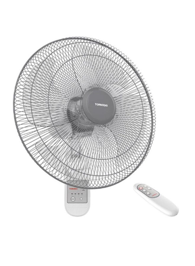 TORNADO Wall Fan 16 Inch, 4 Blades, Remote 250 W TWF-30 White - Image 2