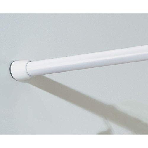 InterDesign iDesign Cameo Steel Adjustable Length Shower Curtain Tension Rod - 43-75", White - Image 5
