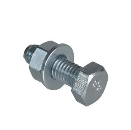 rt sense RT SENSE M8 x 12mm 30pcs Total Hex Head Bolt Set Hex Head Screws 10pcs Each with Hex Nut 10pcs Each and Flat Washer 10pcs Easch stainless Steel with Zinc Coating  - Image 1