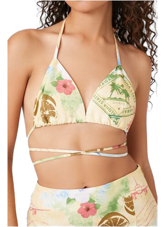 FOREVER 21 - Vacation Postcard Print Bralette - Image 1