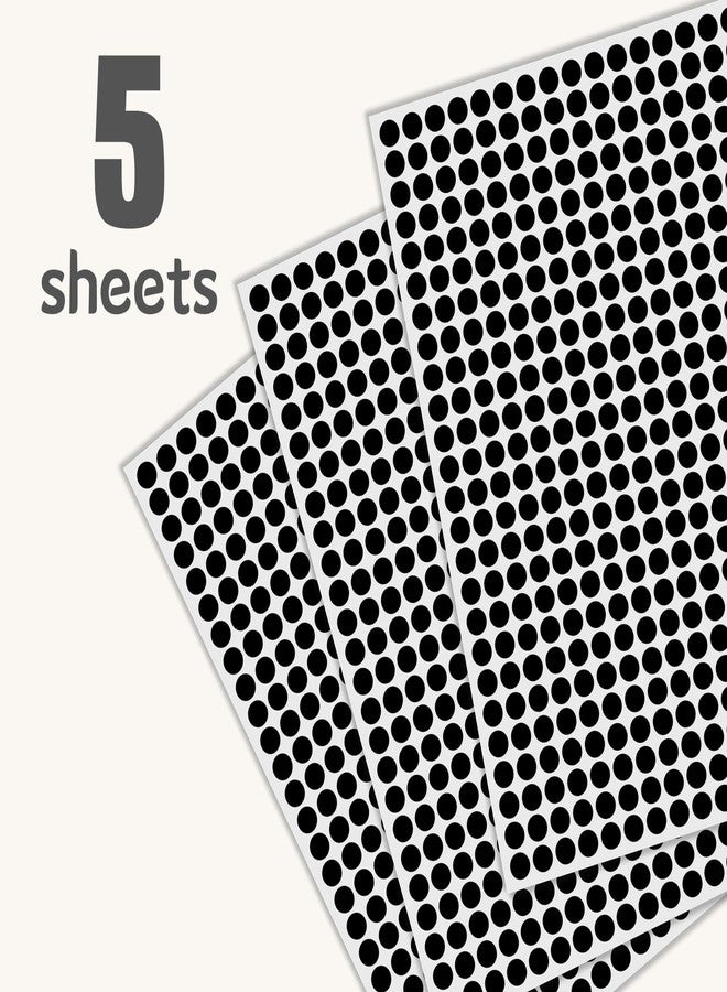 Ouzoustate 1/4" Black Dot Stickers 2750 PCS Colored Round Circle Stickers Colored Coding Labels Yard Garage Sale Price Stickers - Image 4