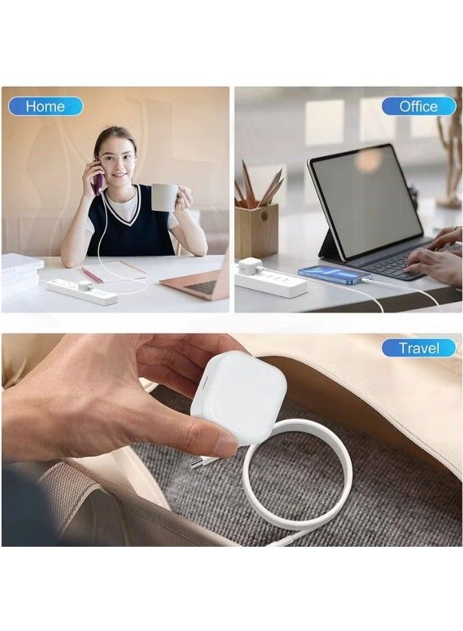 20W PD Fast Charger with Data Cable (1.5m), USB C Wall Charger Block for iPhone 14/13/12/11/XR/XS, iPad, Safe Rapid Charging Adapter Kit - Image 5