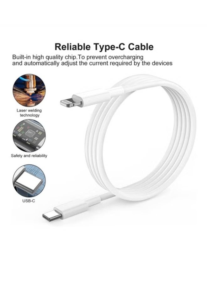 20W PD Fast Charger with Data Cable (1.5m), USB C Wall Charger Block for iPhone 14/13/12/11/XR/XS, iPad, Safe Rapid Charging Adapter Kit - Image 4