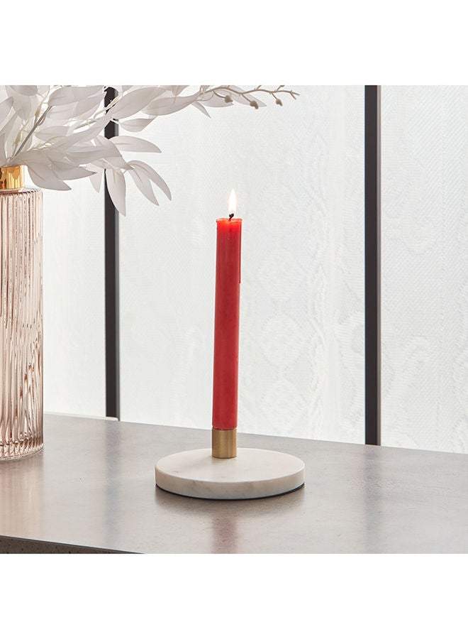 Home Box Liv Metal Candleholder With Marble Base 13 x 4 x 13 cm - Image 1
