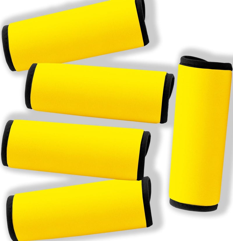 Gowraps Neoprene Luggage Handle Wraps for Traveling Bright Color Luggage Tags|Handle Wraps|Handle Covers (Gold) - Image 1