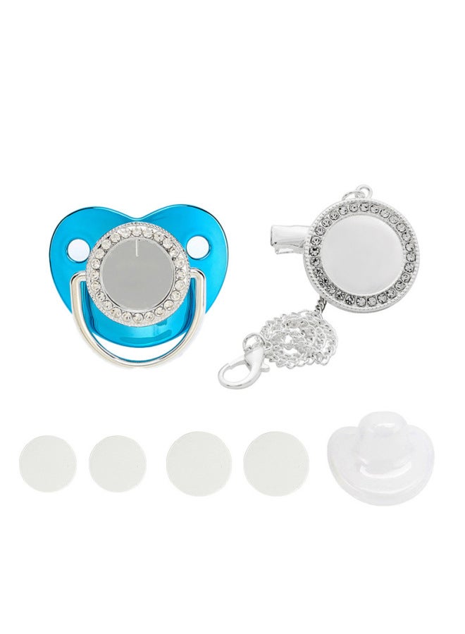 Spot Baby Pacifier With Drill Chain Play Mouth Silicone Sleep Shaped Pacifier Thermal Transfer Blank Pacifier
