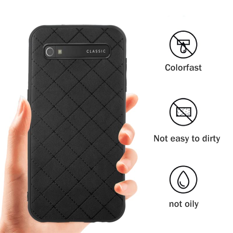 ELISORLI Compatible with Women Men BlackBerry Classic Q20 case Rugged Thin Slim Cell Accessories Anti-Slip Fit Rubber TPU Mobile Phone Silicone Soft Shockproof Bumper Cover for SQC100 Women Men Black - Image 2