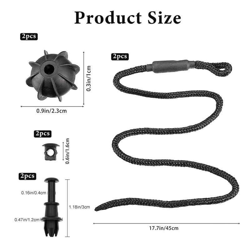 Generic Tokaneit Car Trunk Strap, Rope, Black, Passenger Car, 2 Pack, 45cm x 30mm - Image 2