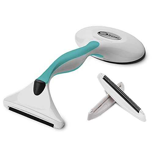 Gleener GLEENER Fabric Shaver  Lint Remover BatteryFree 4in1 Depiller with 3 FabricSafe Edges for Clothes  Upholstery Turquoise 