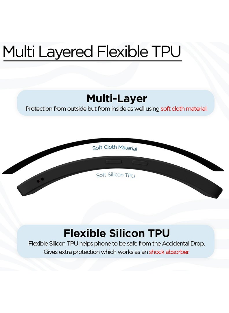 رفع القضية متوافق مع حافظة Nothing CMF Phone 2 Pro مقاس 6.77 بوصة، سيليكون سائل ناعم وممتاز [بطانة من الألياف الدقيقة المضادة للخدش] غطاء هاتف نحيف واقٍ مقاوم للصدمات لهاتف 2 Pro 2025، أسود - Image 3