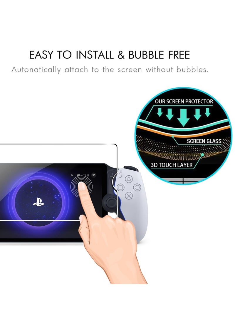 Excefore 2 Pack Screen Protector Compatible for Sony Playstation PS5, Transparent Ultra HD, Anti-Fingerprint, Bubble Free Temperd Glass for Sony Playstation PS5 Portal Handheld Game - Image 5
