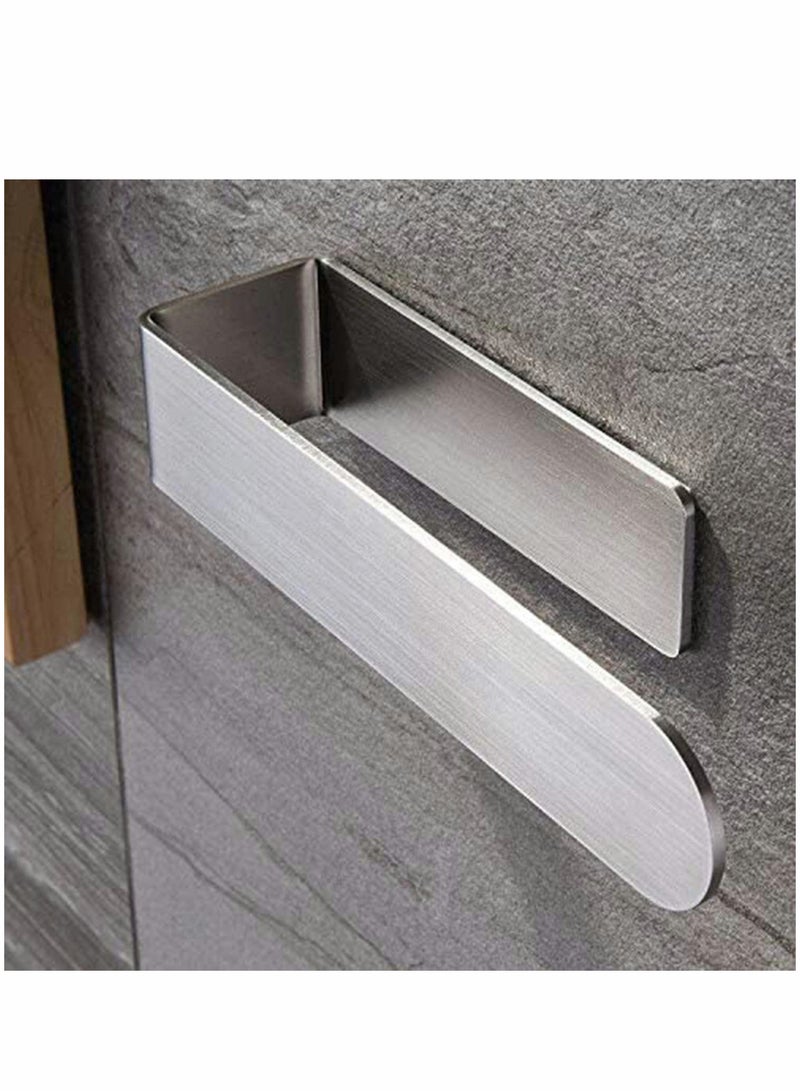 Towel Holder, Self Adhesive Towel Hand Towel Rail, Stainless Steel Hand Towel Holder for Bathroom - Image 1