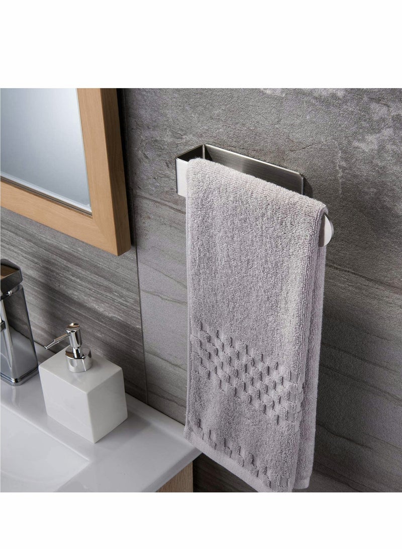 Towel Holder, Self Adhesive Towel Hand Towel Rail, Stainless Steel Hand Towel Holder for Bathroom - Image 2