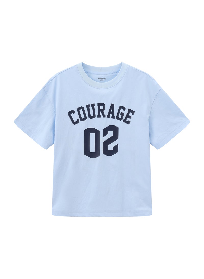 Balabala Kids Unisex Round neck short-sleeved T-shirt - Image 1