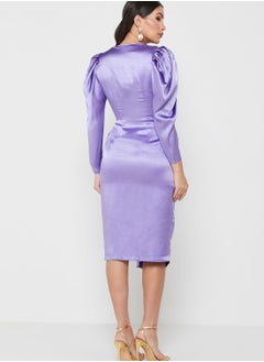 Closet London Puff Sleeve Wrap Dress  - Image 2