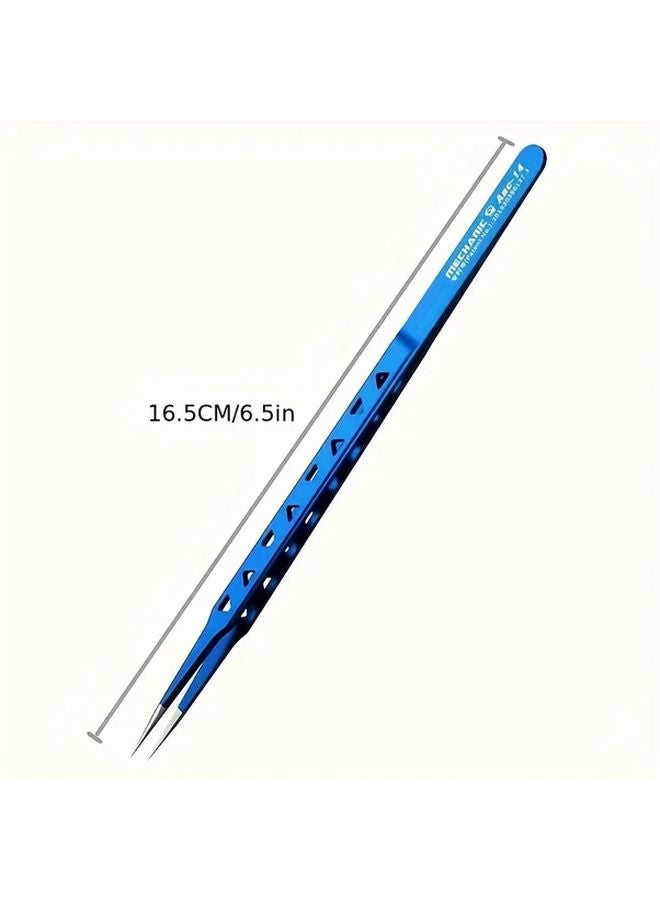 MECHANIC AAC 14 Non Magnetic High Hardness 8 Hollows Heat Dissipating Stainless Steel Precise Tweezers - Image 4