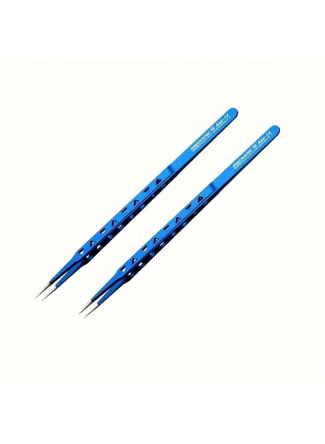 MECHANIC AAC 14 Non Magnetic High Hardness 8 Hollows Heat Dissipating Stainless Steel Precise Tweezers - Image 3