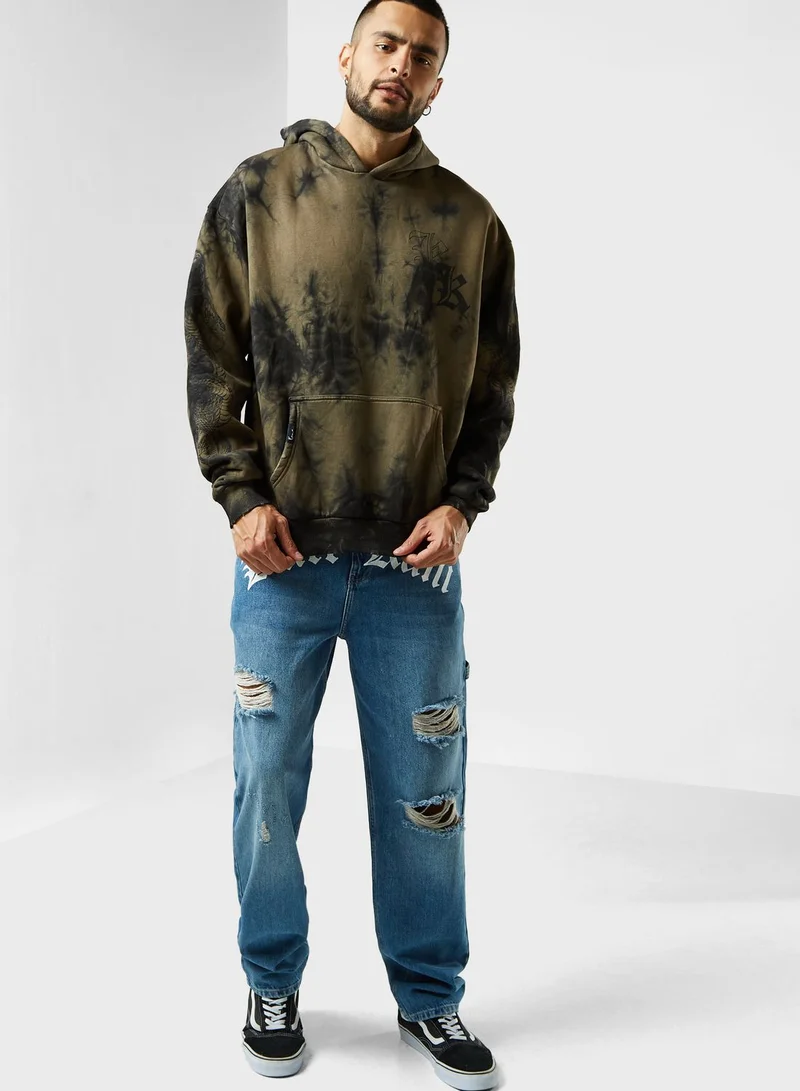 Karl Kani Woven Signature Washed Hoodie