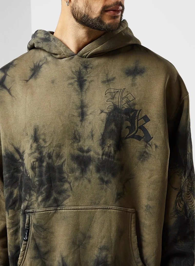 Karl Kani Woven Signature Washed Hoodie