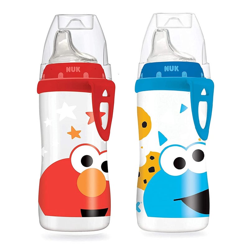 NUK Active Cup, 10 Oz, 1-Pack (2 Pack, Sesame Street) - Image 1