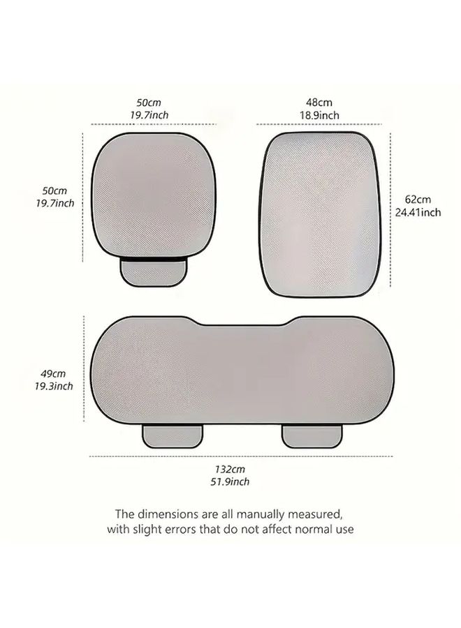 2pcs Blue Breathable Mesh Car Seat Covers UV Protection Non Slip Cooling Easy Clean - Image 3