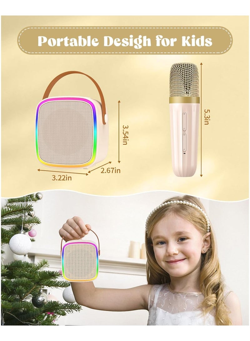 Karaoke Machine with 2 Wireless Microphones, Kids Toys Portable Bluetooth Speaker for Kids Adults Toddler Girls Toys for 4 5 6 7 8 9 10 12 Year Old Gift Ideas - Image 5