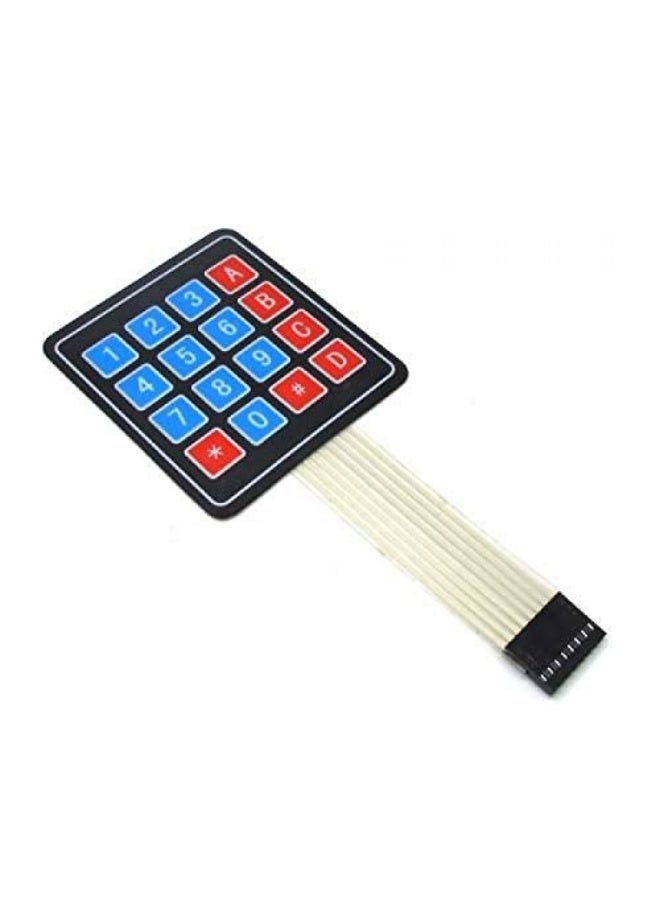 4x4 Matrix Membrane Keypad – 16-Key Flexible Keypad for Arduino, Raspberry Pi & DIY Electronics Projects