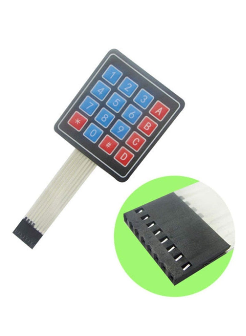 4x4 Matrix Membrane Keypad – 16-Key Flexible Keypad for Arduino, Raspberry Pi & DIY Electronics Projects