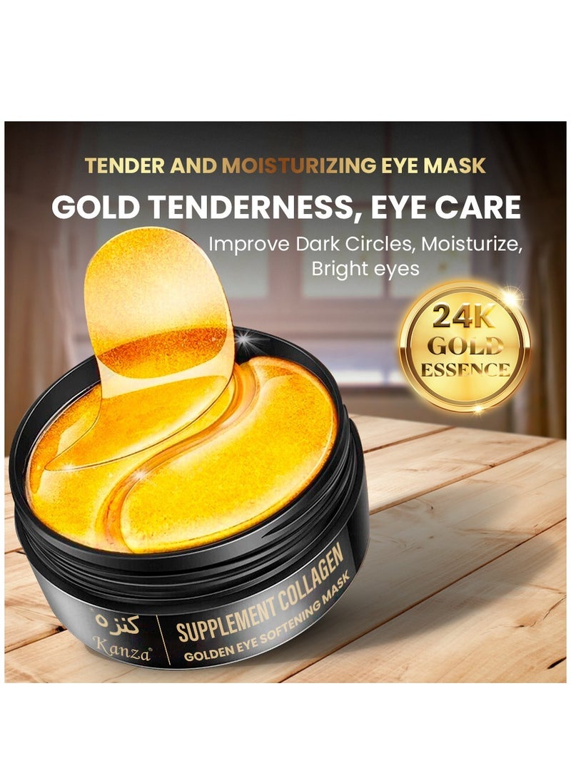 Kanza 180 Pcs Supplement Collagen Eye Mask (90 Pairs) Under Eye Patch for Eye Bags & Anti-Aging Treatment Reduces Dark Circles Puffiness Anti Wrinkle Eye Mask, Eye Gel Patch Hydrogel Eye Patch Set - Image 5