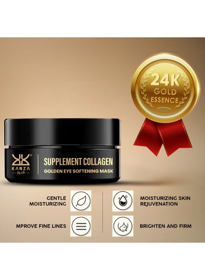 Kanza 180 Pcs Supplement Collagen Eye Mask (90 Pairs) Under Eye Patch for Eye Bags & Anti-Aging Treatment Reduces Dark Circles Puffiness Anti Wrinkle Eye Mask, Eye Gel Patch Hydrogel Eye Patch Set - Image 2