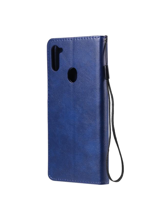 S-TOP Case For Samsung Galaxy A11 Solid Color Horizontal Flip Protective Leather Case with Holder & Card Slots & Wallet & Photo Frame & Lanyard - Image 5