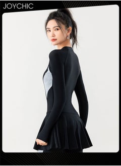 Women One Piece Patchwork Zipper Swimwear Summer Long Sleeve Quick-dying Breathable Sun Protection Diving Suit Surf Wear for Outdoor Sports Beach Black - pzsku/ZFB40D5472973A559948EZ/45/_/1717590967/e7400e26-8b63-4f62-aeee-56e6ff5de916